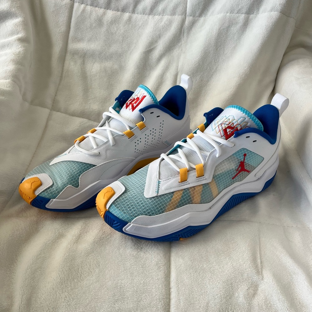 Nike Jordan One take 4 - White, Blue, and Orange